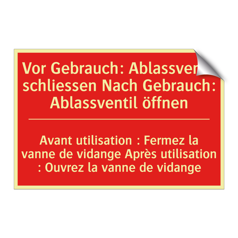 Vor Gebrauch: Ablassventil schließen  /.../ - Avant utilisation : Fermez la  /.../