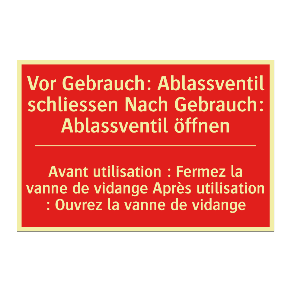 Vor Gebrauch: Ablassventil schließen  /.../ - Avant utilisation : Fermez la  /.../