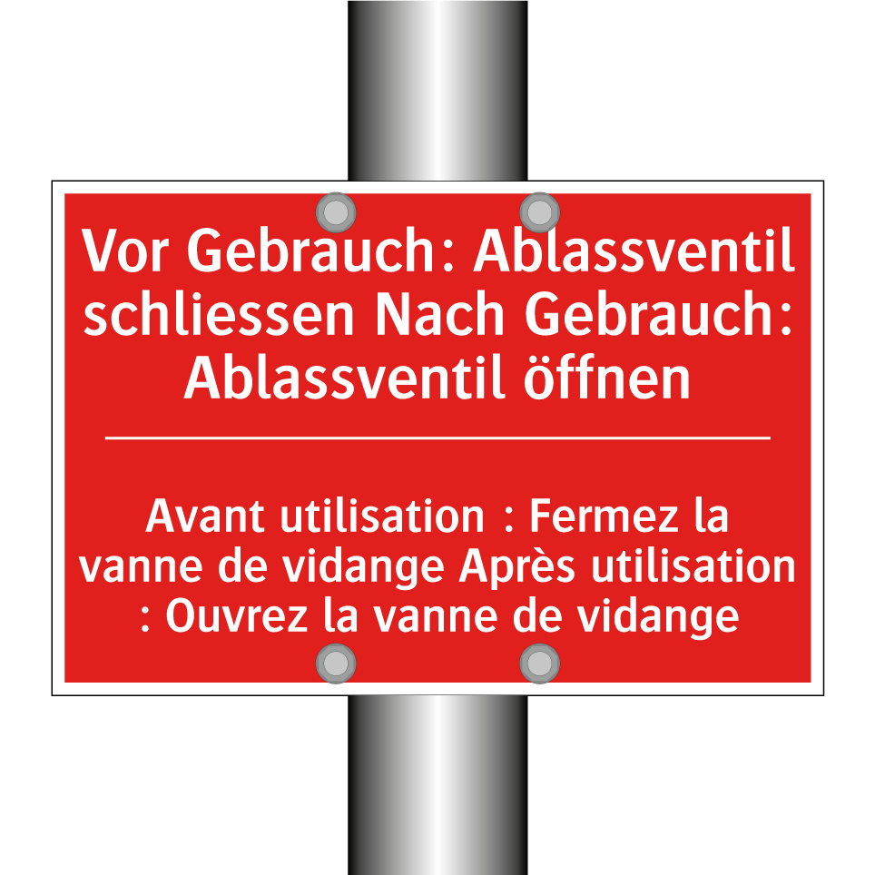 Vor Gebrauch: Ablassventil schließen  /.../ - Avant utilisation : Fermez la  /.../
