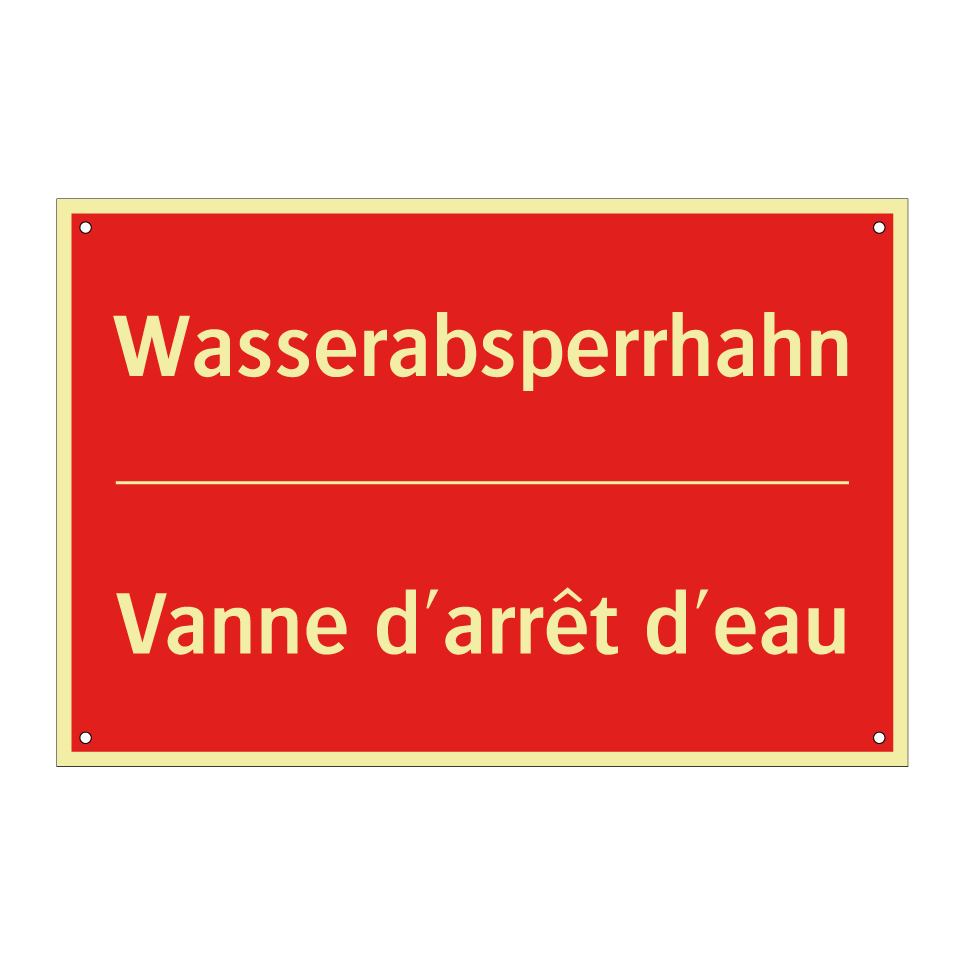 Wasserabsperrhahn - Vanne d'arrêt d'eau