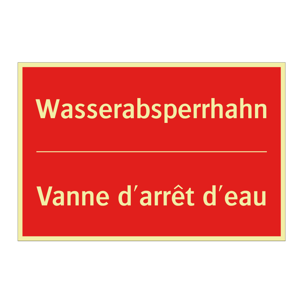 Wasserabsperrhahn - Vanne d'arrêt d'eau