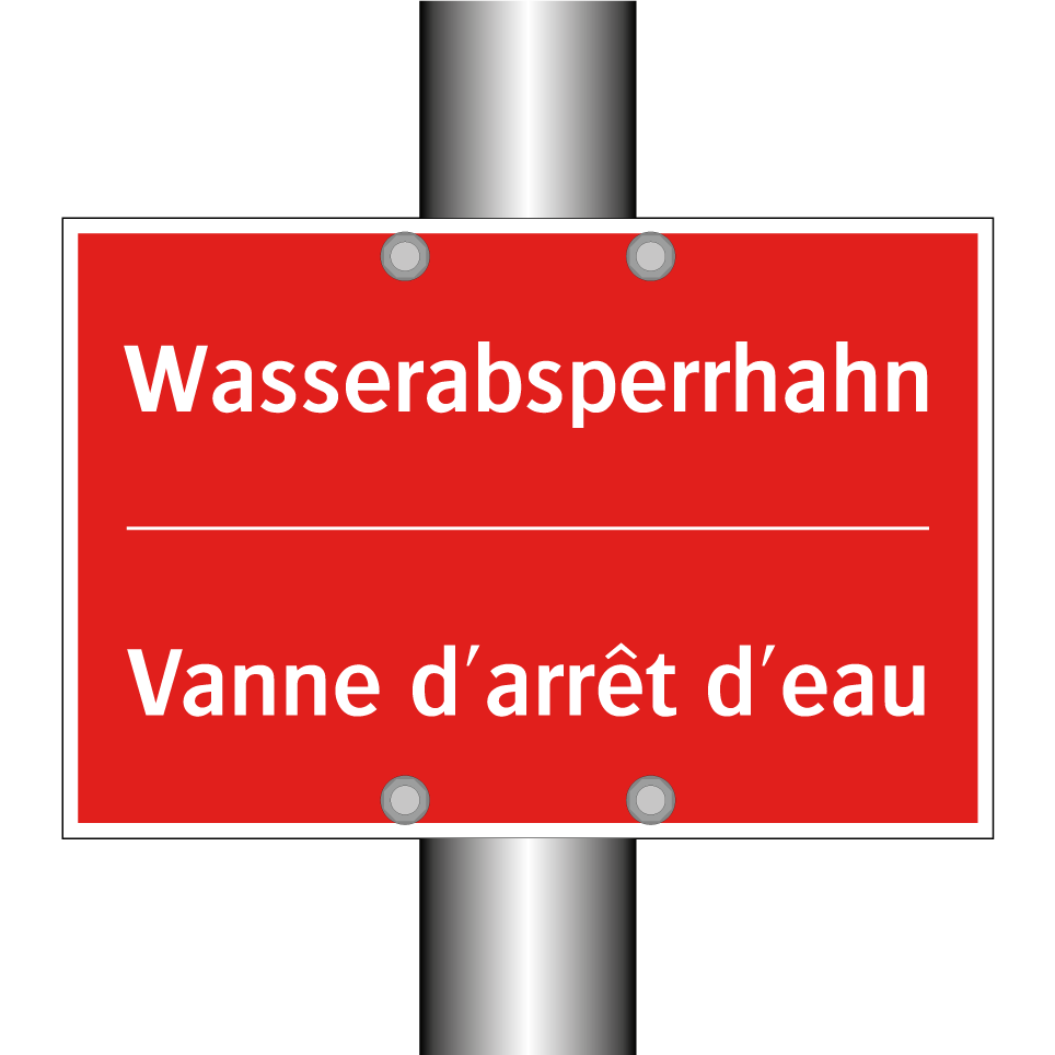 Wasserabsperrhahn - Vanne d'arrêt d'eau