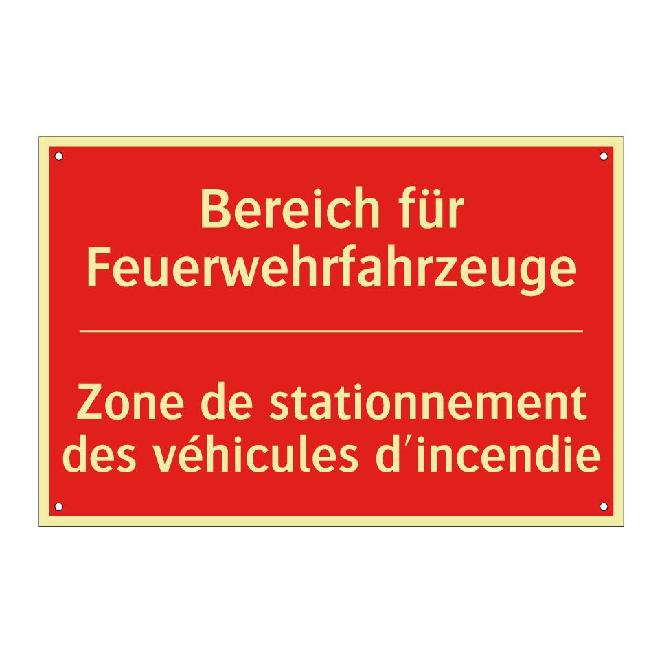 Bereich für Feuerwehrfahrzeuge - Zone de stationnement des véhicules  /.../