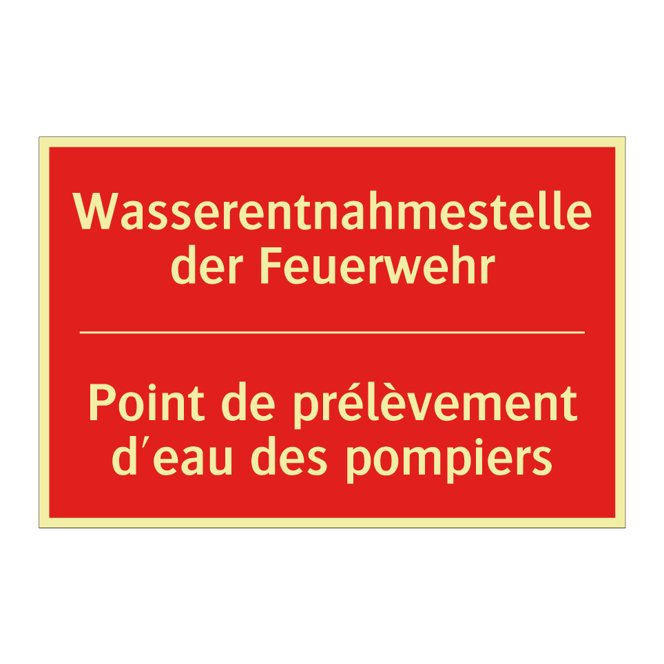 Wasserentnahmestelle der Feuerwehr /.../ - Point de prélèvement d'eau des  /.../