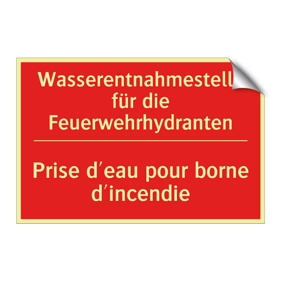 Wasserentnahmestelle für die Feuerwehrhydranten /.../ - Prise d'eau pour borne d'incendie /.../
