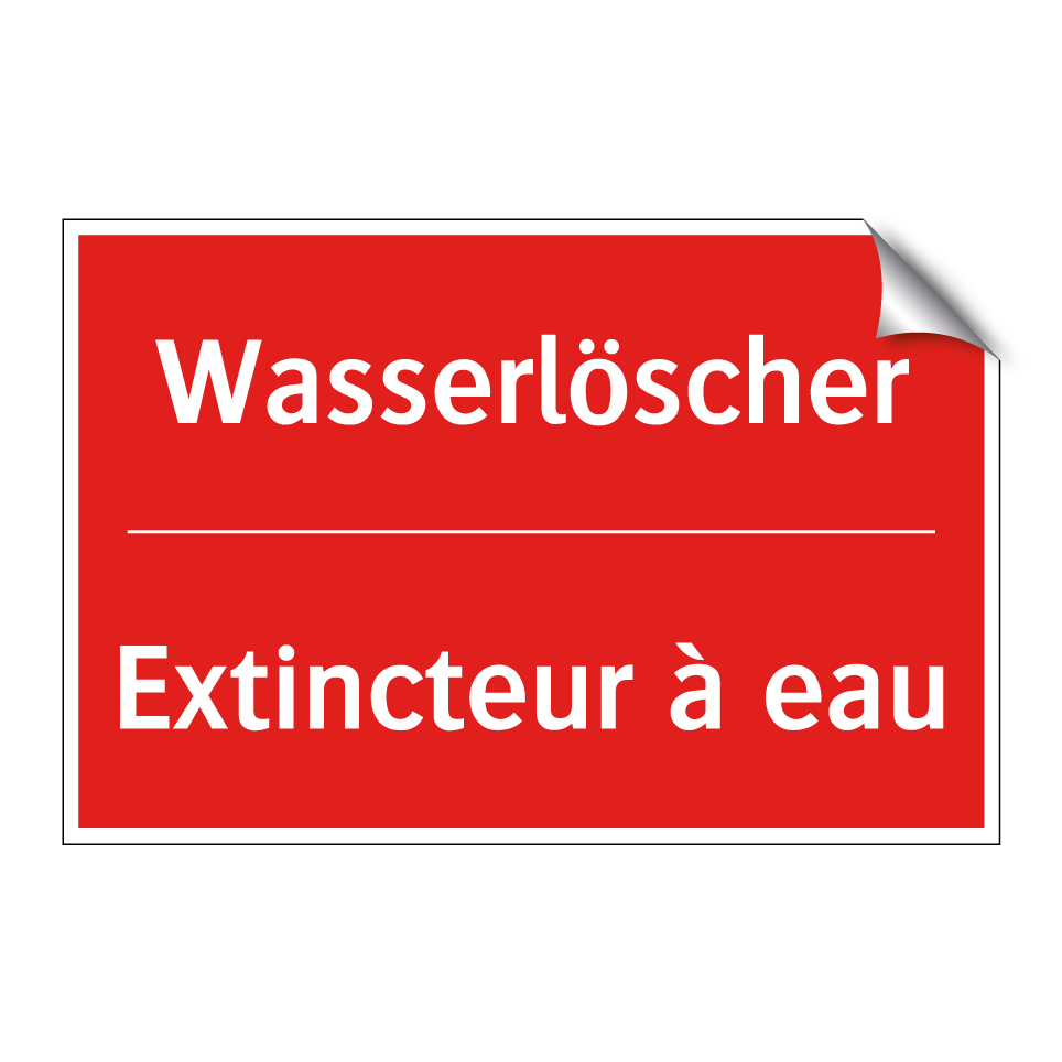 Wasserlöscher - Extincteur à eau