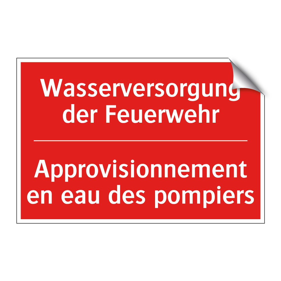 Wasserversorgung der Feuerwehr - Approvisionnement en eau des pompiers /.../