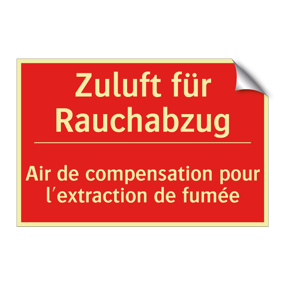 Zuluft für Rauchabzug - Air de compensation pour l'extraction  /.../