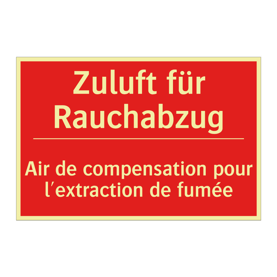 Zuluft für Rauchabzug - Air de compensation pour l'extraction  /.../