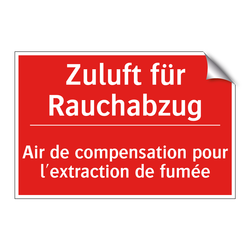 Zuluft für Rauchabzug - Air de compensation pour l'extraction  /.../
