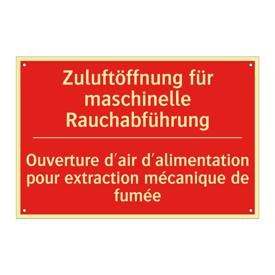 Zuluftöffnung für maschinelle  /.../ - Ouverture d'air d'alimentation  /.../