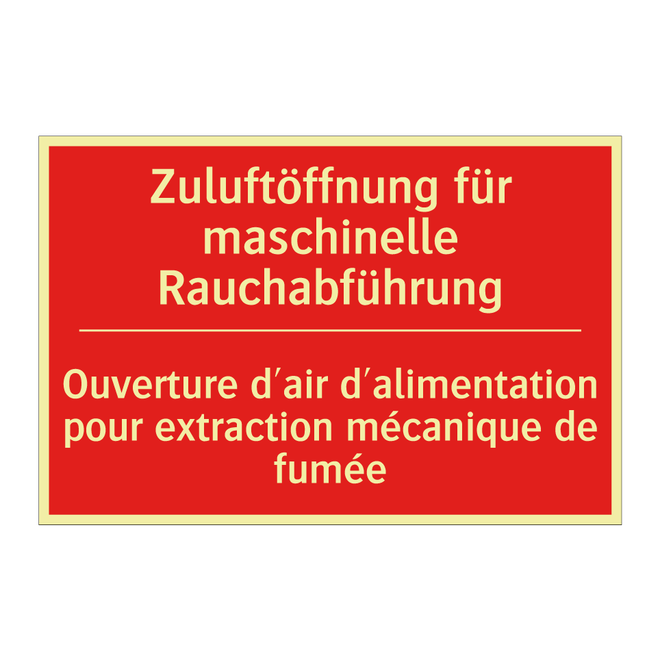Zuluftöffnung für maschinelle  /.../ - Ouverture d'air d'alimentation  /.../