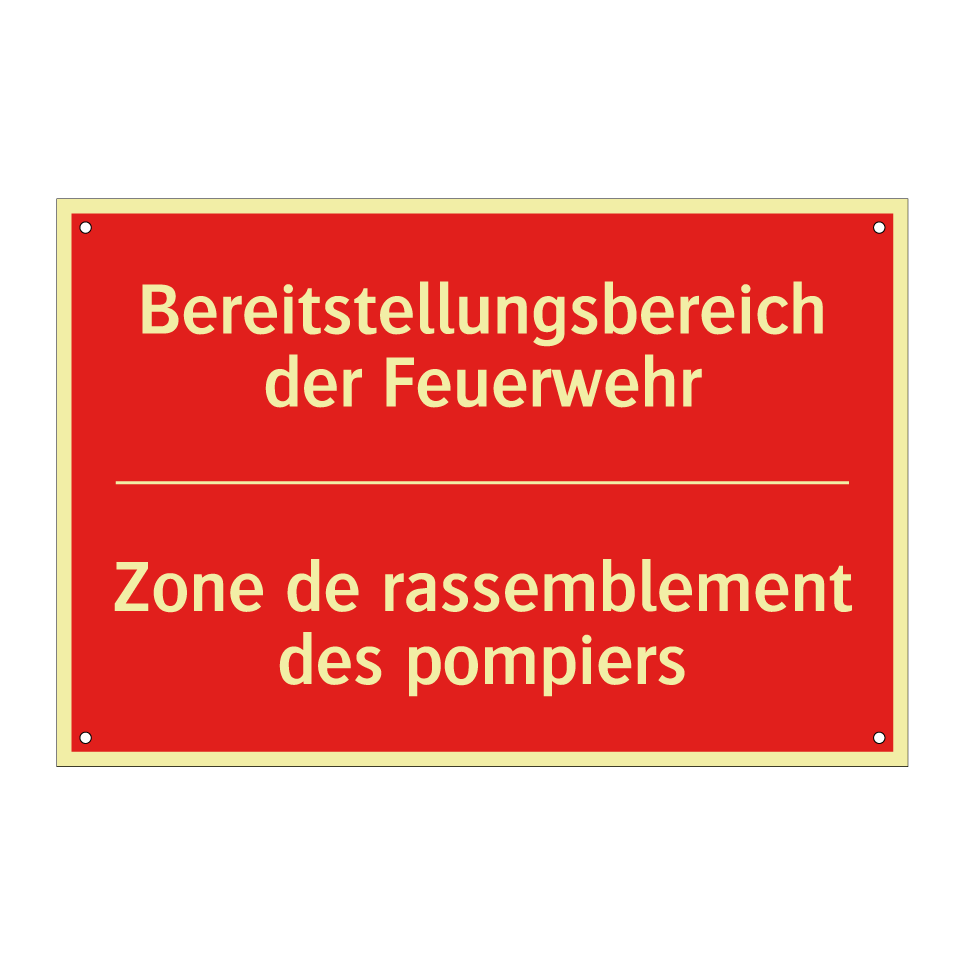 Bereitstellungsbereich der Feuerwehr /.../ - Zone de rassemblement des pompiers /.../