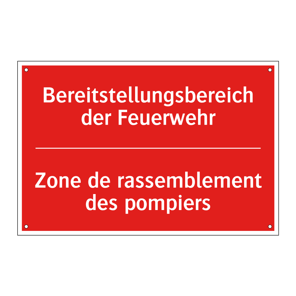 Bereitstellungsbereich der Feuerwehr /.../ - Zone de rassemblement des pompiers /.../