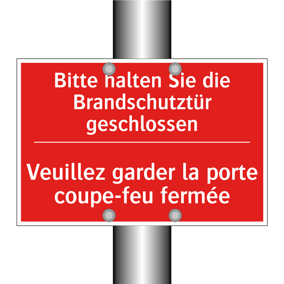 Bitte halten Sie die Brandschutztür  /.../ - Veuillez garder la porte coupe-feu  /.../