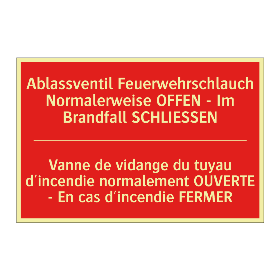 Ablassventil Feuerwehrschlauch  /.../ - Vanne de vidange du tuyau d'incendie  /.../