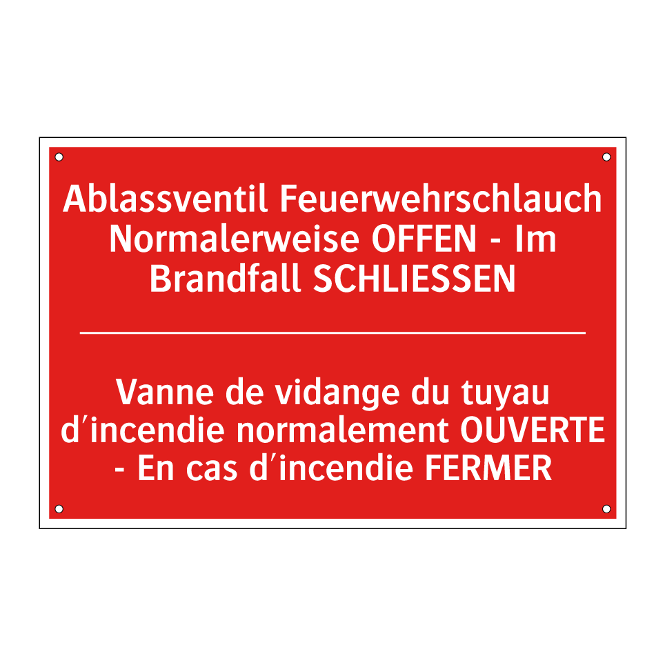 Ablassventil Feuerwehrschlauch  /.../ - Vanne de vidange du tuyau d'incendie  /.../