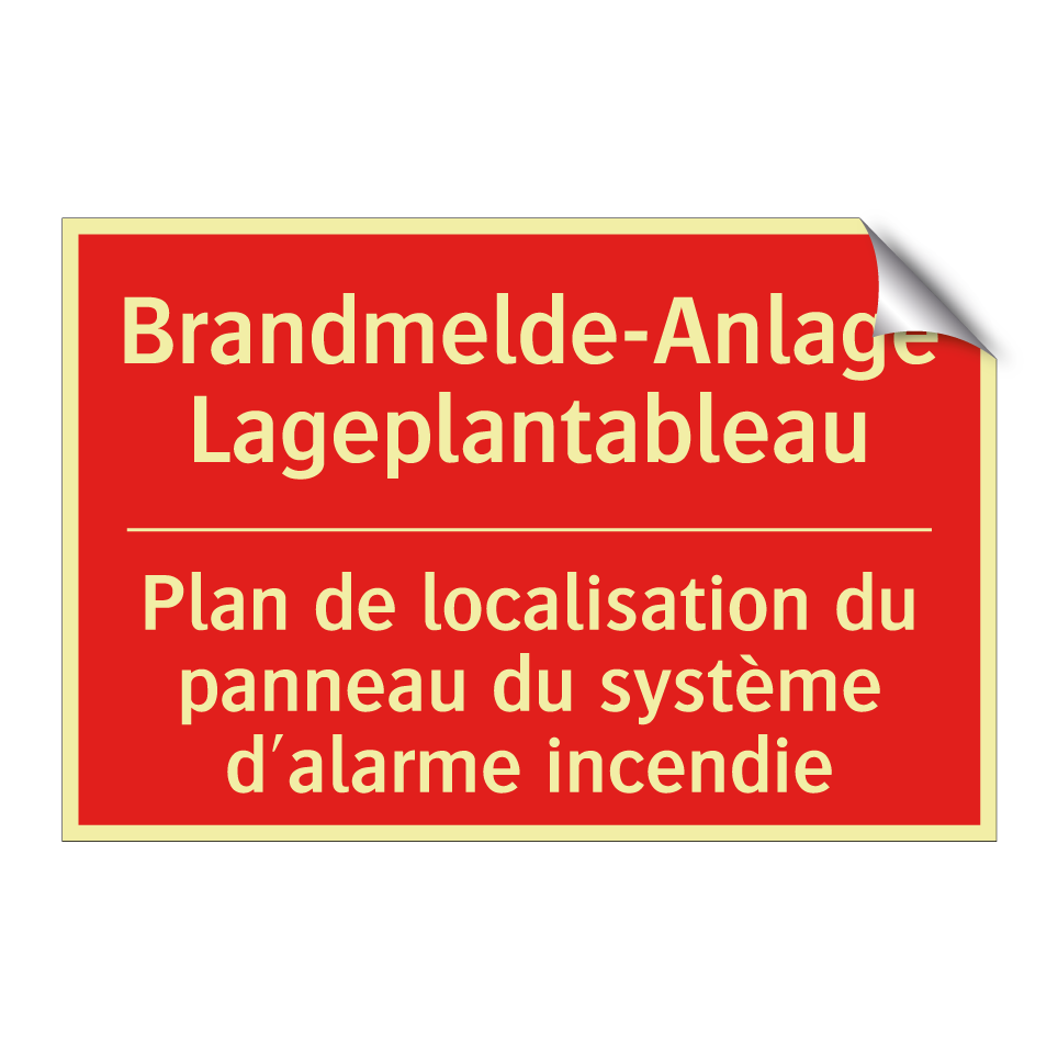 Brandmelde-Anlage Lageplantableau /.../ - Plan de localisation du panneau  /.../