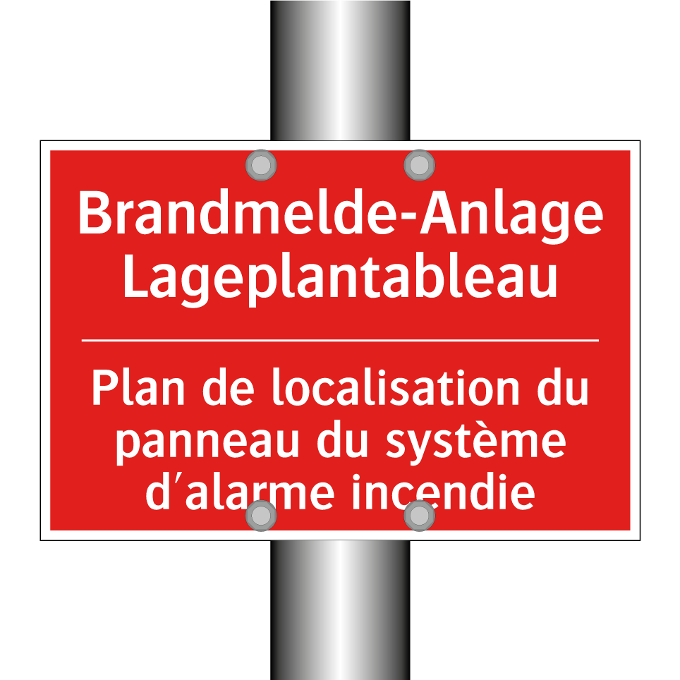 Brandmelde-Anlage Lageplantableau /.../ - Plan de localisation du panneau  /.../