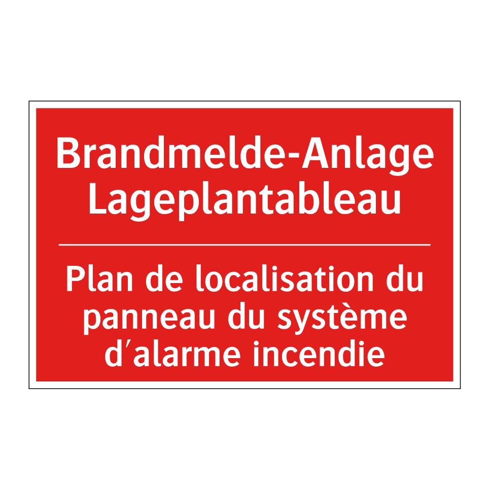 Brandmelde-Anlage Lageplantableau /.../ - Plan de localisation du panneau  /.../