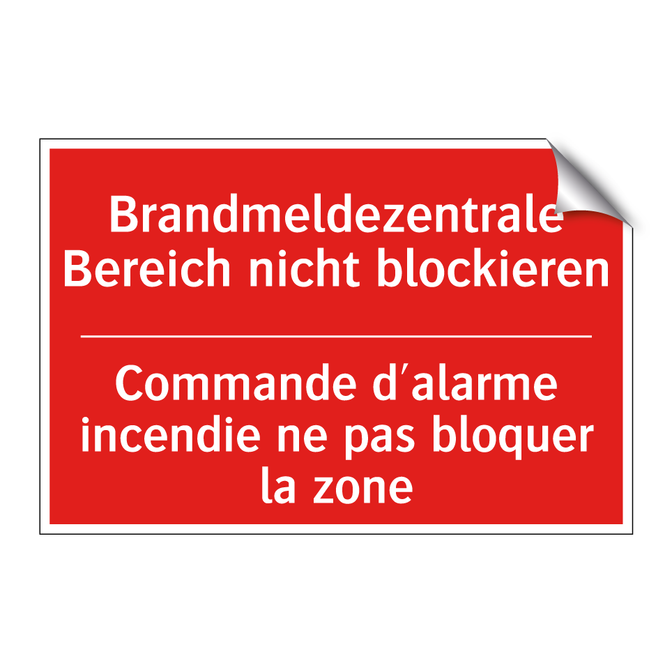 Brandmeldezentrale Bereich nicht  /.../ - Commande d'alarme incendie ne  /.../
