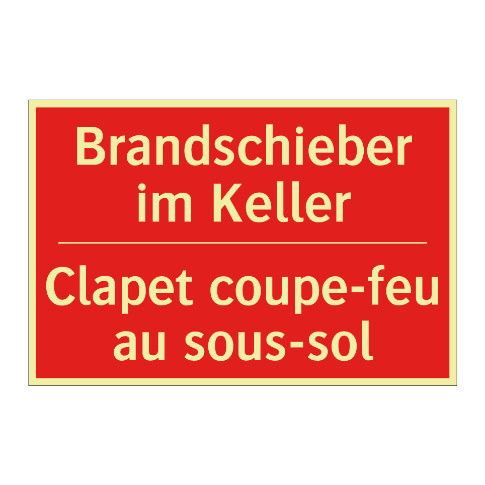 Brandschieber im Keller - Clapet coupe-feu au sous-sol