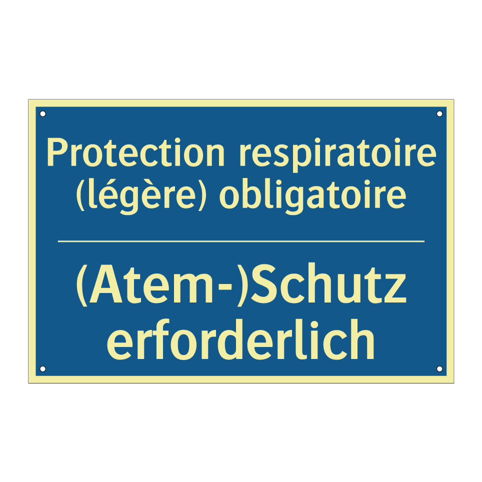 (Atem-)Schutz erforderlich - Protection respiratoire (légère)  /.../
