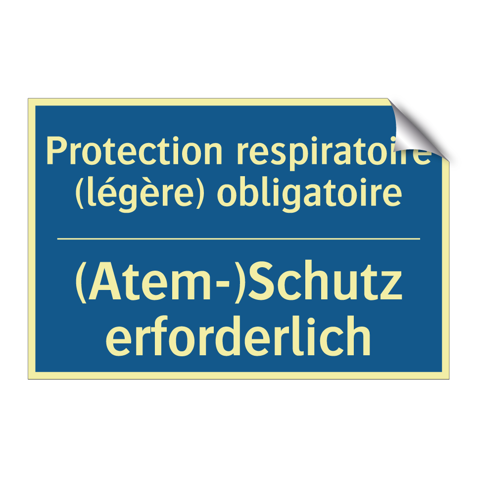 (Atem-)Schutz erforderlich - Protection respiratoire (légère)  /.../