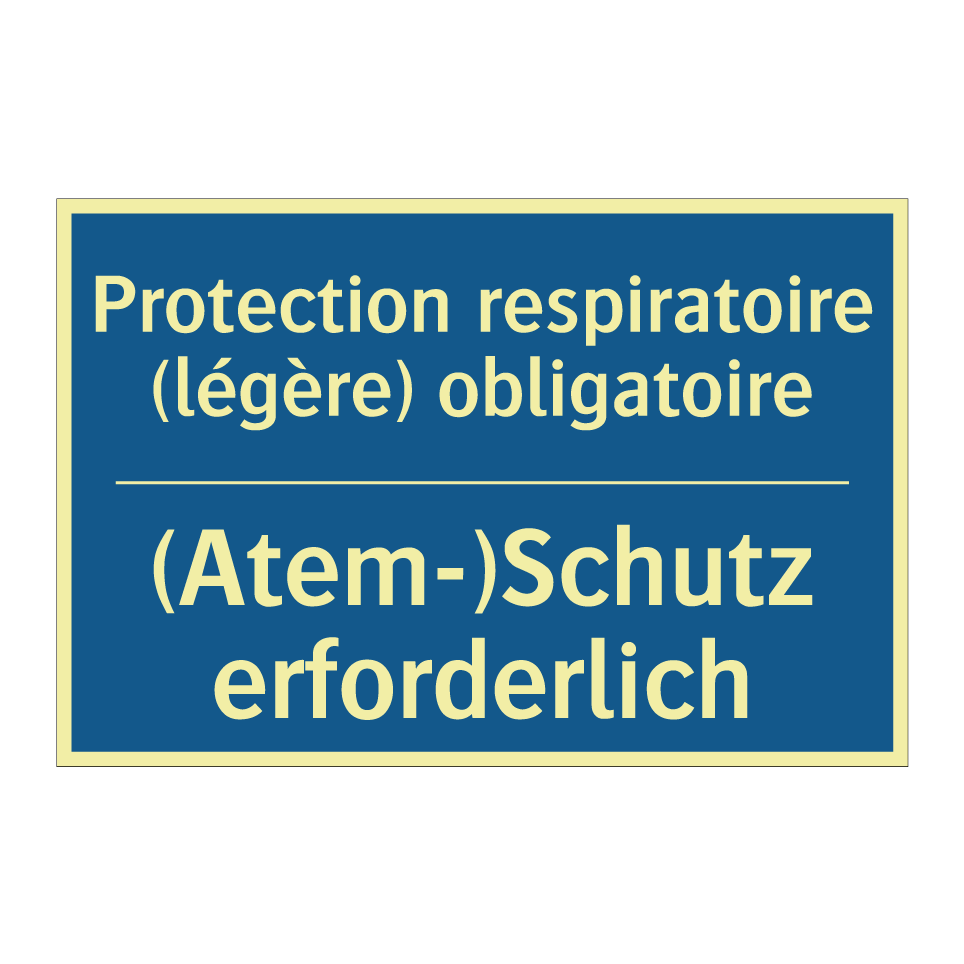 (Atem-)Schutz erforderlich - Protection respiratoire (légère)  /.../