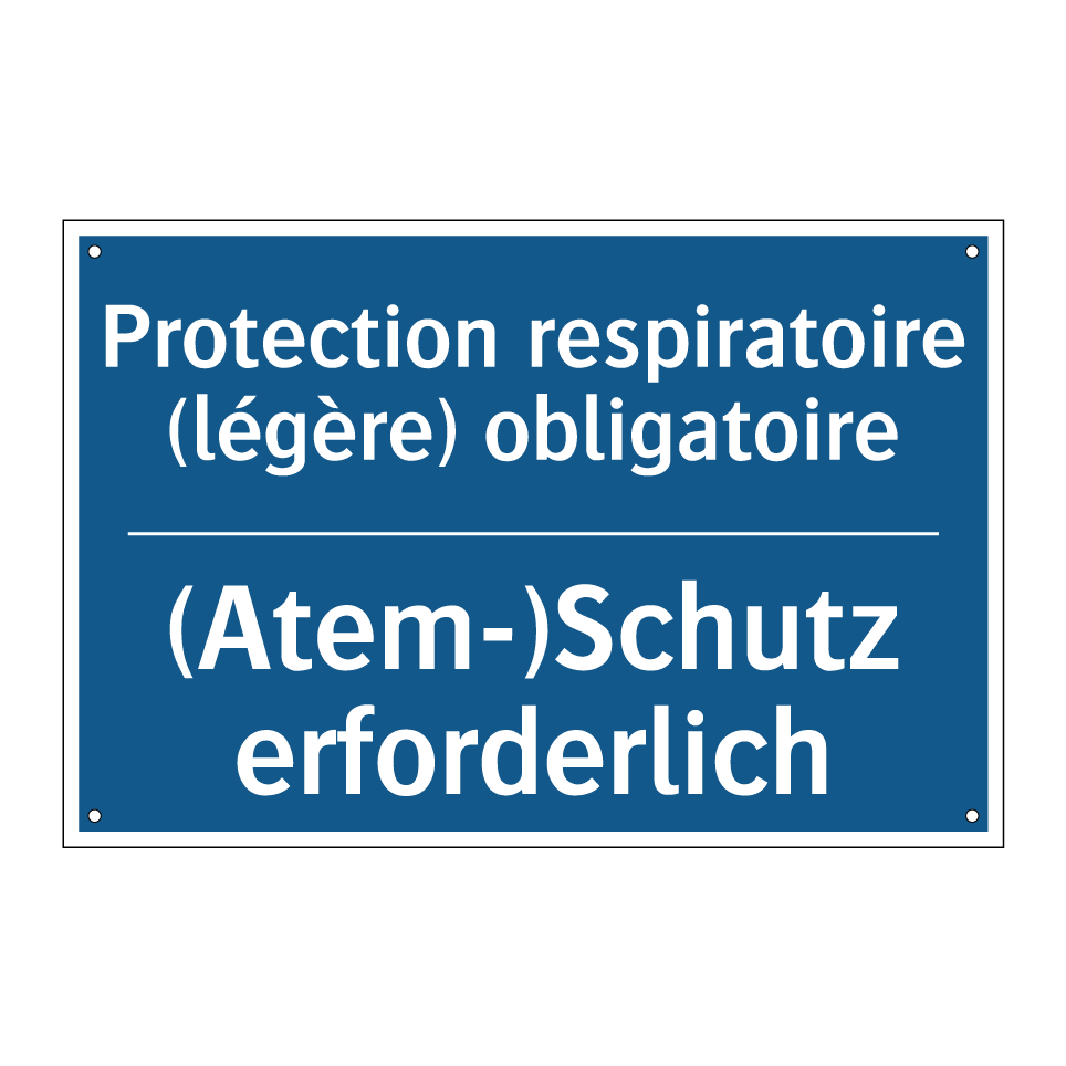 (Atem-)Schutz erforderlich - Protection respiratoire (légère)  /.../