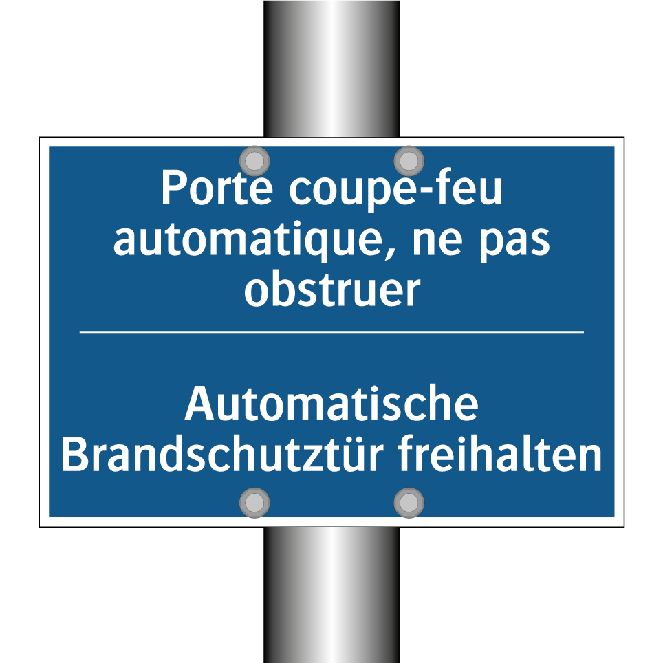 Automatische Brandschutztür freihalten /.../ - Porte coupe-feu automatique, ne  /.../