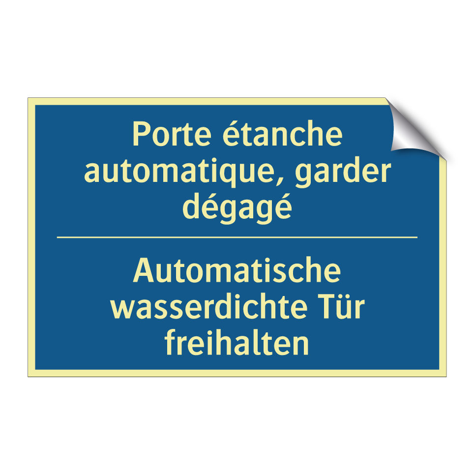 Automatische wasserdichte Tür  /.../ - Porte étanche automatique, garder  /.../