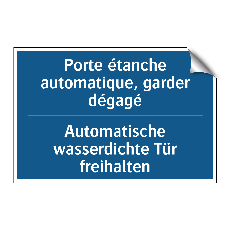 Automatische wasserdichte Tür  /.../ - Porte étanche automatique, garder  /.../