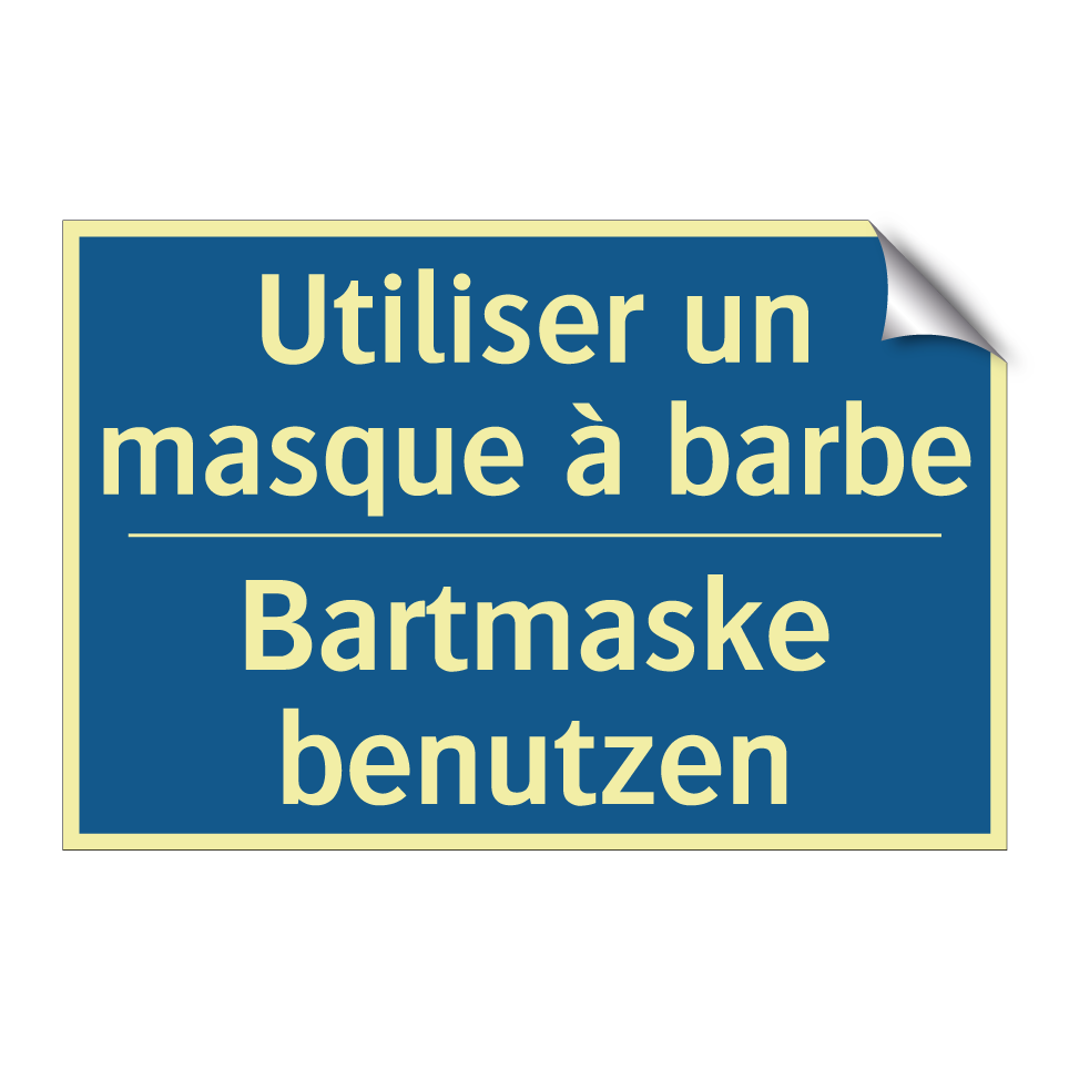 Bartmaske benutzen - Utiliser un masque à barbe