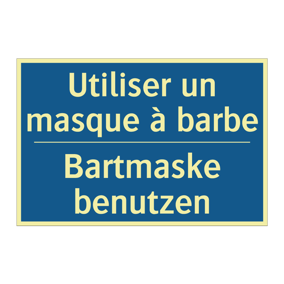 Bartmaske benutzen - Utiliser un masque à barbe
