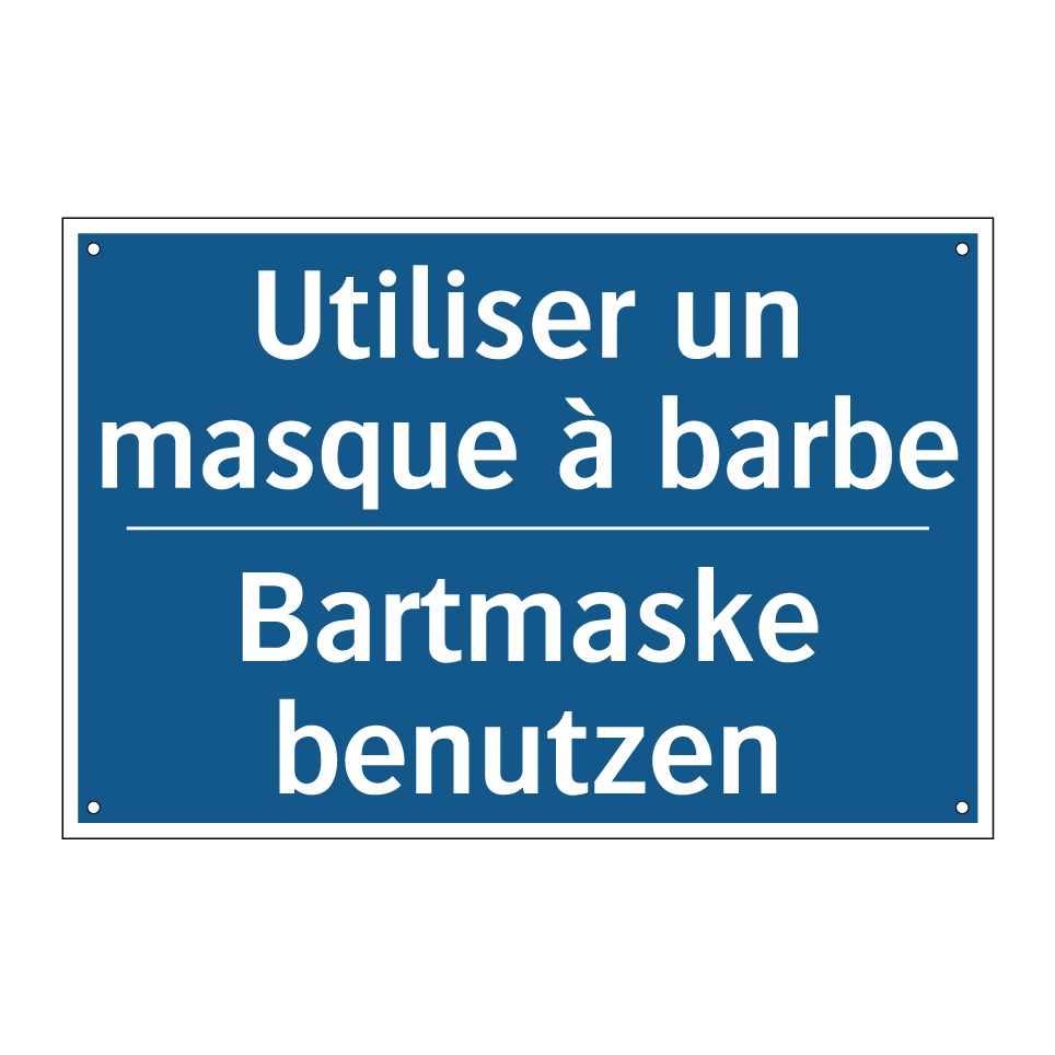 Bartmaske benutzen - Utiliser un masque à barbe