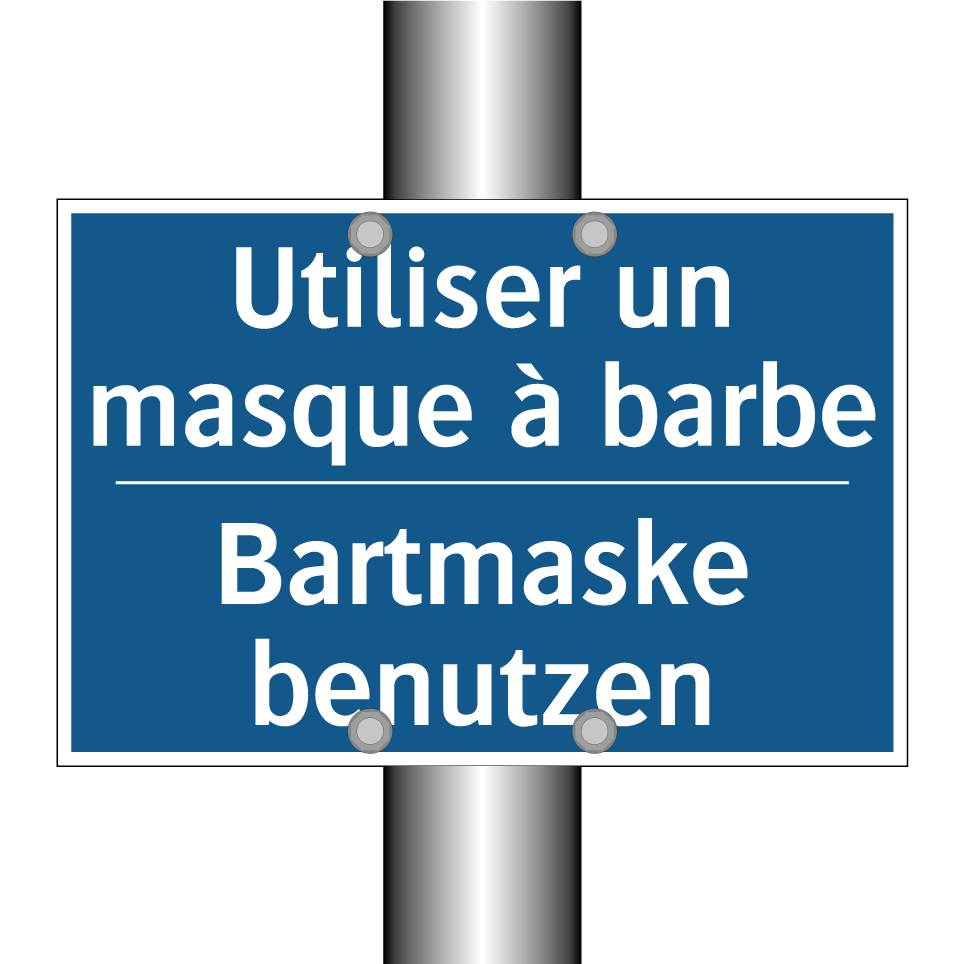 Bartmaske benutzen - Utiliser un masque à barbe