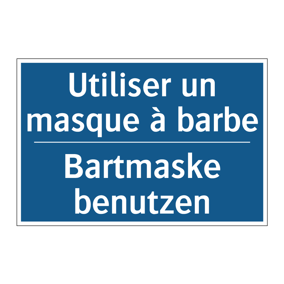 Bartmaske benutzen - Utiliser un masque à barbe