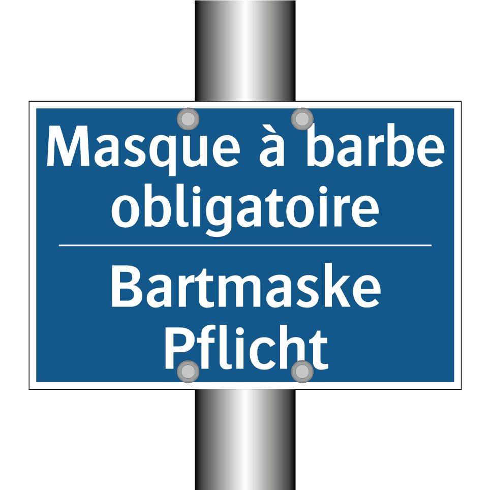 Bartmaske Pflicht - Masque à barbe obligatoire