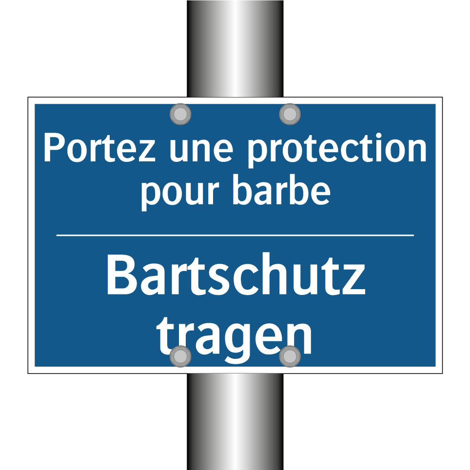 Bartschutz tragen - Portez une protection pour barbe /.../