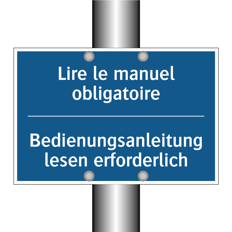 Bedienungsanleitung lesen erforderlich /.../ - Lire le manuel obligatoire
