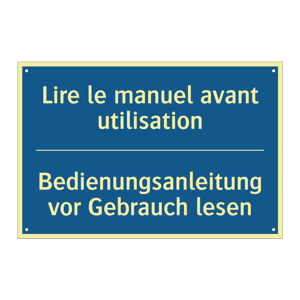 Bedienungsanleitung vor Gebrauch  /.../ - Lire le manuel avant utilisation /.../