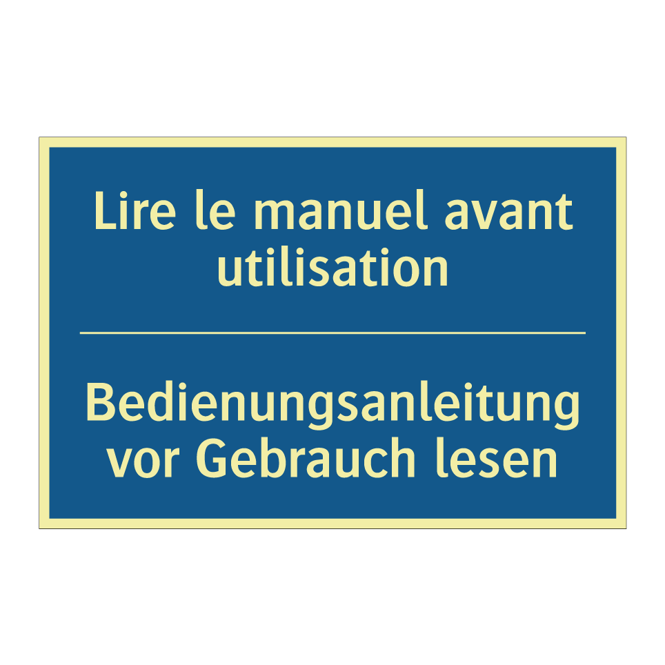 Bedienungsanleitung vor Gebrauch  /.../ - Lire le manuel avant utilisation /.../