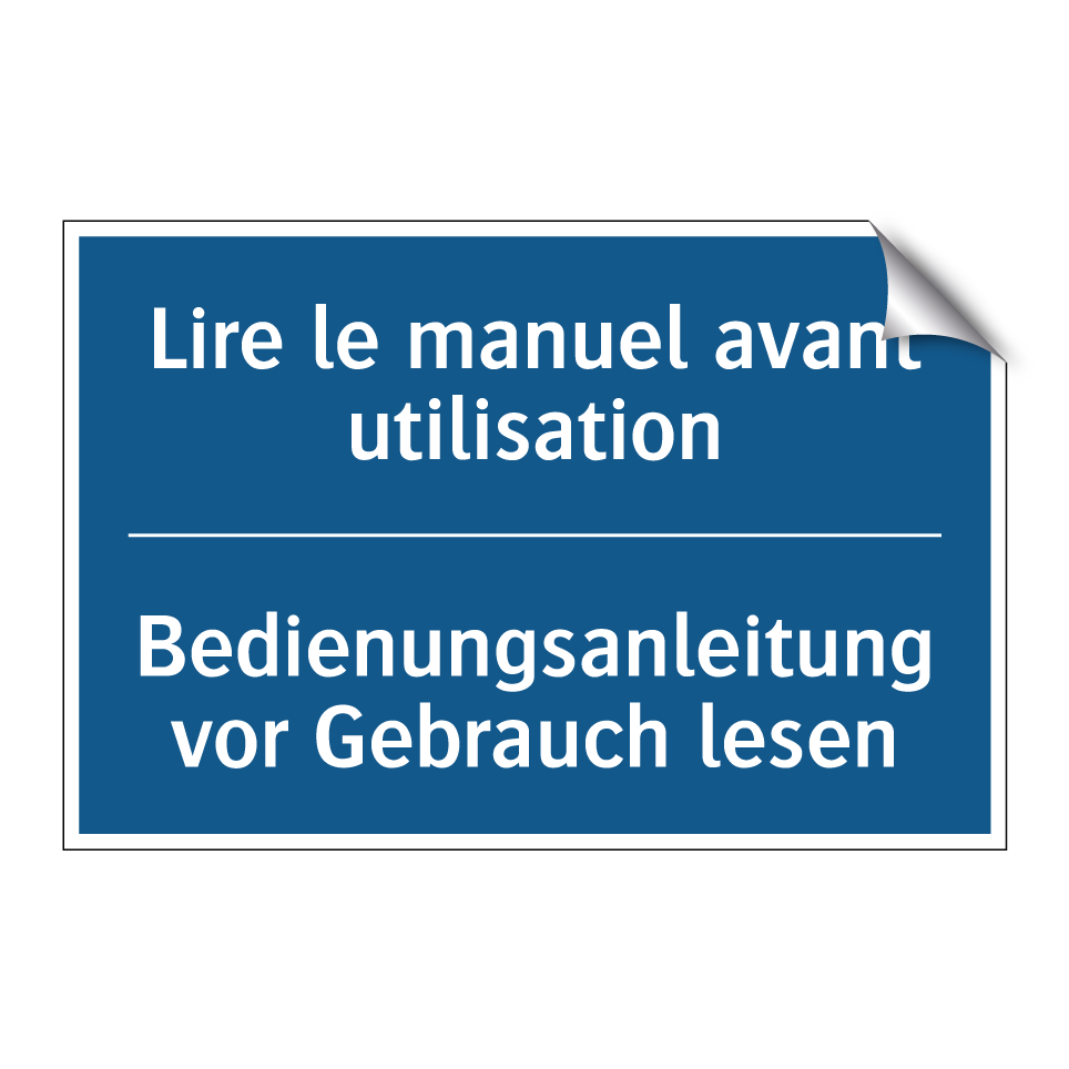 Bedienungsanleitung vor Gebrauch  /.../ - Lire le manuel avant utilisation /.../