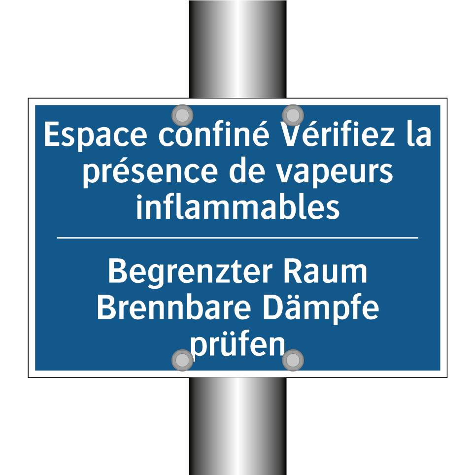 Begrenzter Raum Brennbare Dämpfe  /.../ - Espace confiné Vérifiez la présence  /.../