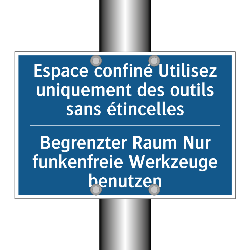 Begrenzter Raum Nur funkenfreie  /.../ - Espace confiné Utilisez uniquement  /.../