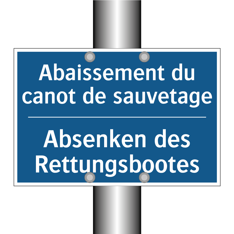Absenken des Rettungsbootes - Abaissement du canot de sauvetage /.../