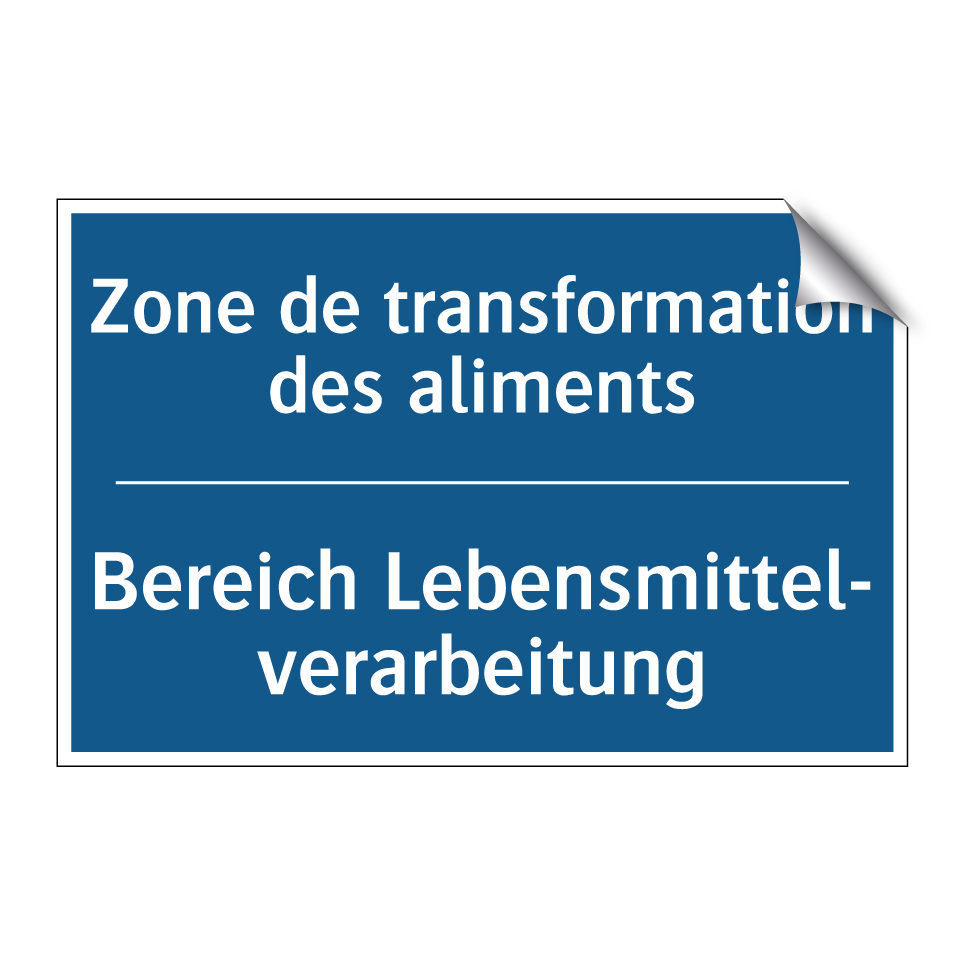Bereich Lebensmittel- verarbeitung /.../ - Zone de transformation des aliments /.../