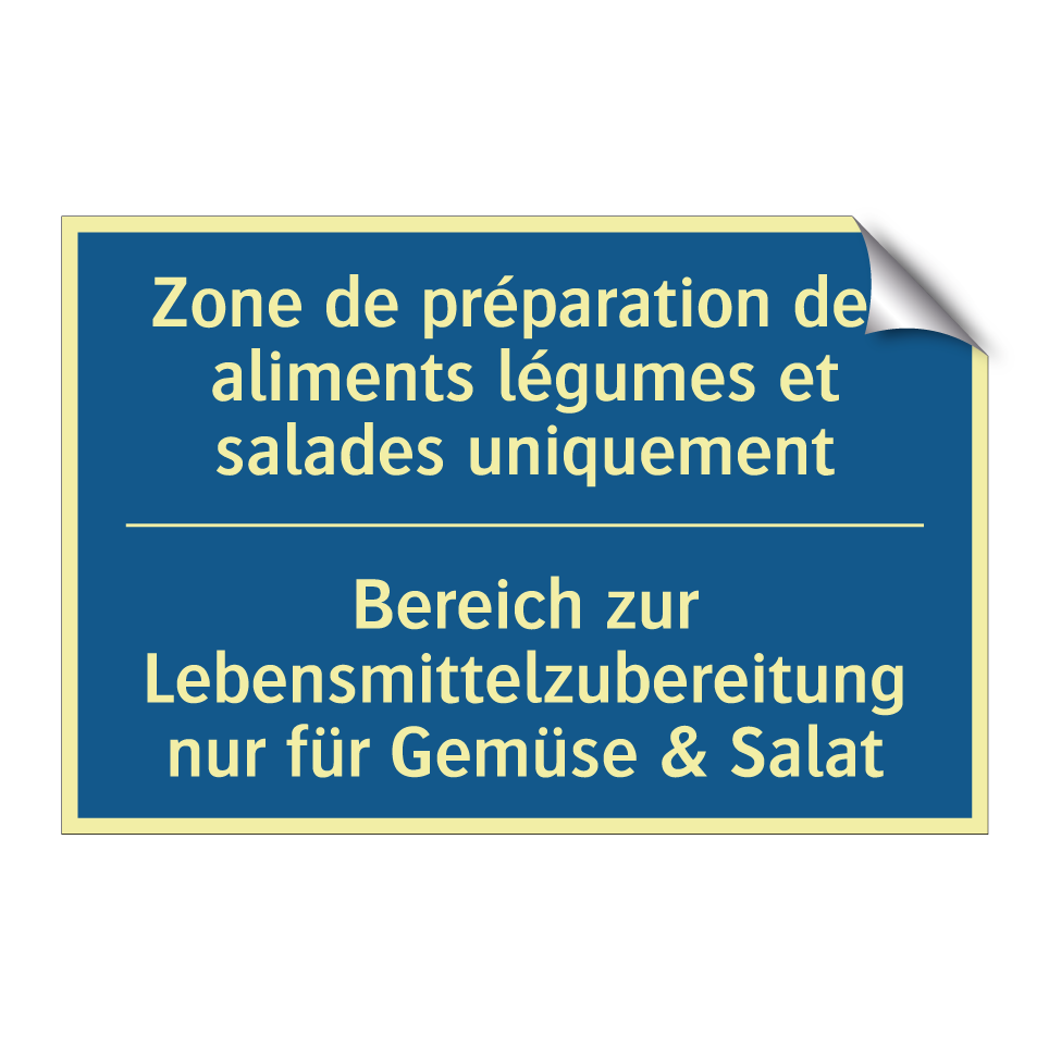 Bereich zur Lebensmittelzubereitung  /.../ - Zone de préparation des aliments  /.../