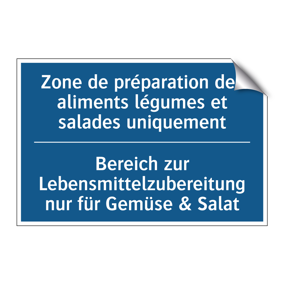 Bereich zur Lebensmittelzubereitung  /.../ - Zone de préparation des aliments  /.../